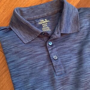 Haggar Clothing Cool Performance Like New Boys Blue Polo - Sz Small